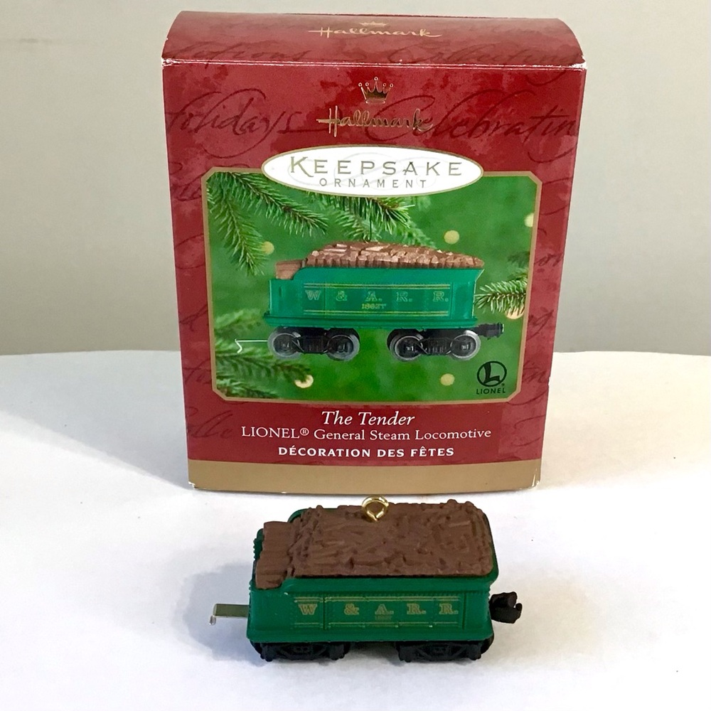 2000 Hallmark LIONEL Train Ornament TENDER for General Steam Locomotive Vintage